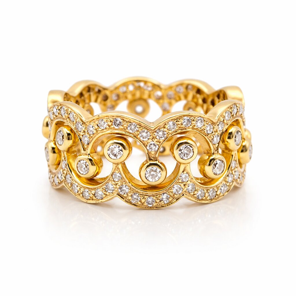 Convertible Crown Ring Set in 18k Yellow Gold